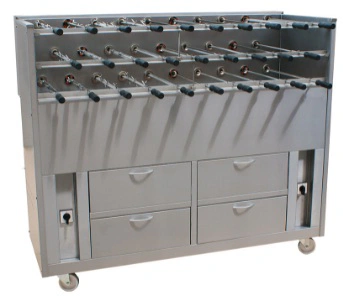 Grill Charbon de Bois Rodizio Monophase 700 Triple