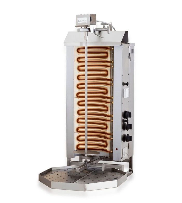 GYROS GRIL ELECTRIQUE MOTEUR AU-DESSUS 6 ZONES DE CHAUFFAGE