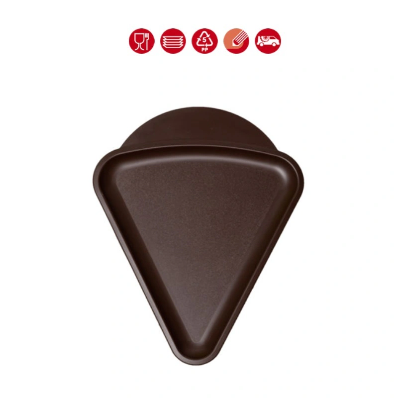 Lot de 50 mini plateaux polypropylène triangulaire