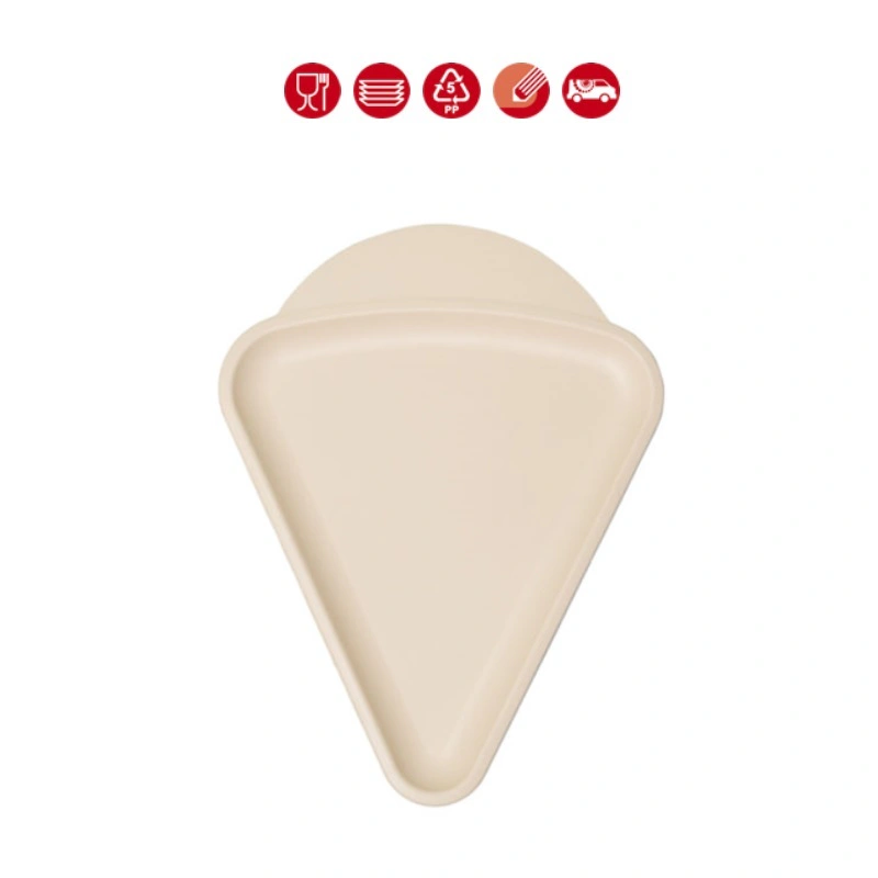 Lot de 50 mini plateaux polypropylène triangulaire