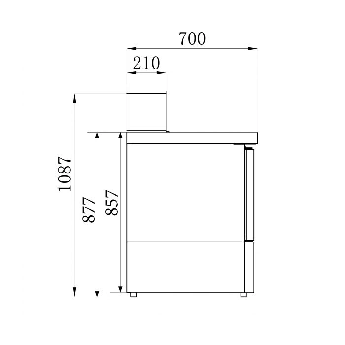 Meuble à pizza 3 portes GN1/1 structure réfrigérée