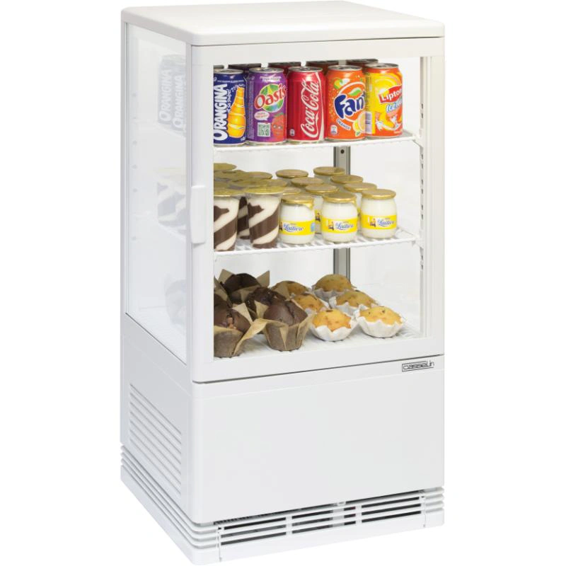 Mini vitrine réfrigérée positive 58L Blanche