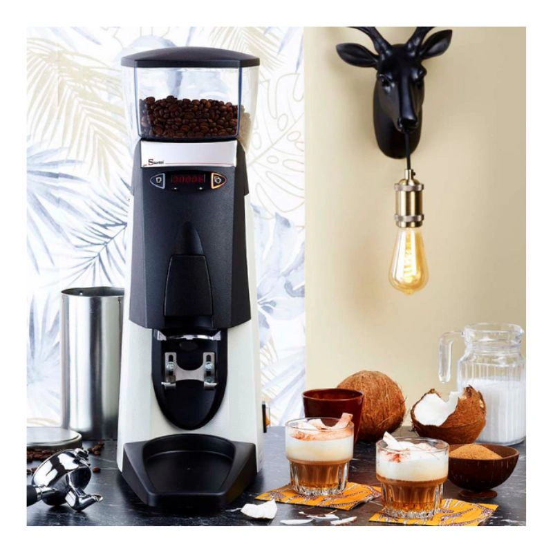 MOULIN A CAFE ESPRESSO BARISTA- BLANC-SANS TASSEUR