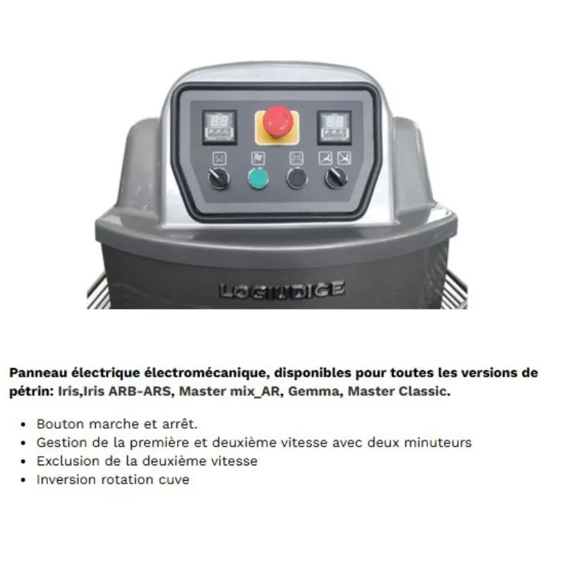 Pétrin à spirale 125 kg de farine