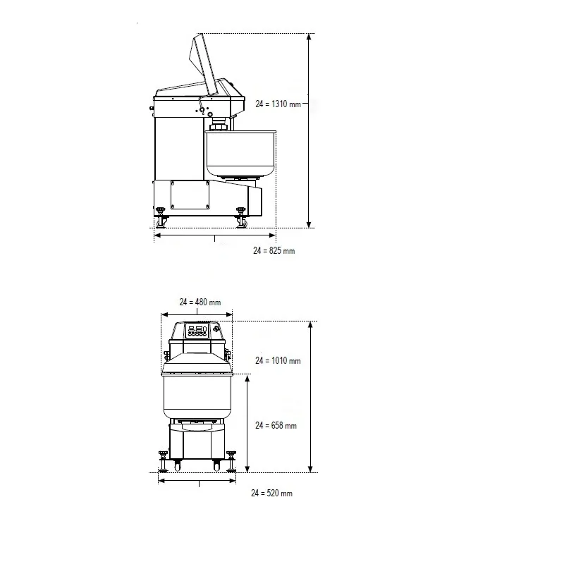 Pétrin Boulangerie SINMAG ECO-24 33L – 2,2 kW.