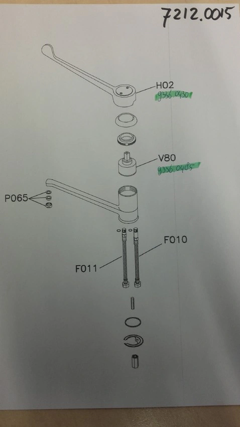 Robinet commande à coude sortie MONO