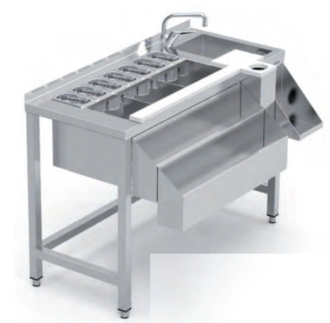 Table cocktail sans étagère Evier à droite 1200mm