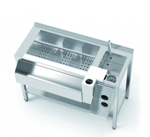 Table cocktail sans étagère Evier à droite 1200mm