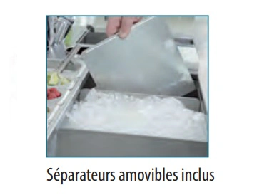 Table de cocktail avec étagère Evier à droite