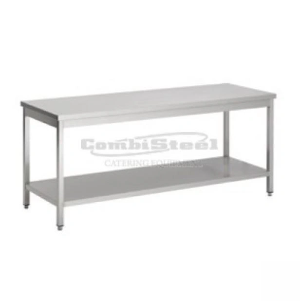 Table de travail inox avec étagère basse 1000x600