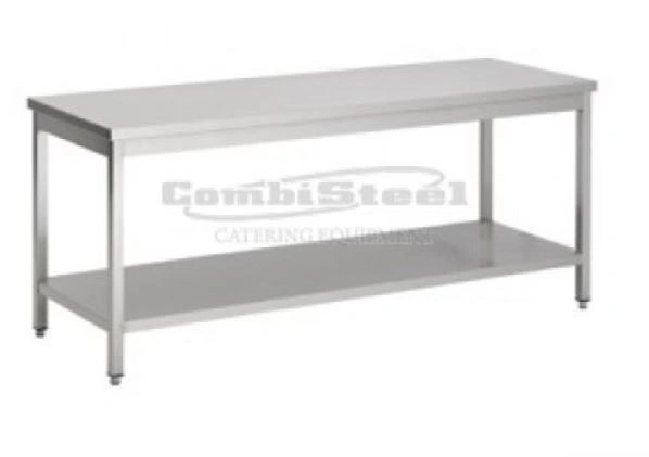 Table de travail inox avec étagère basse 800x700