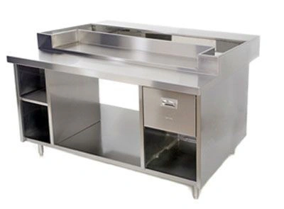 Table inox pour une vitrine chaude HD3 et HD5