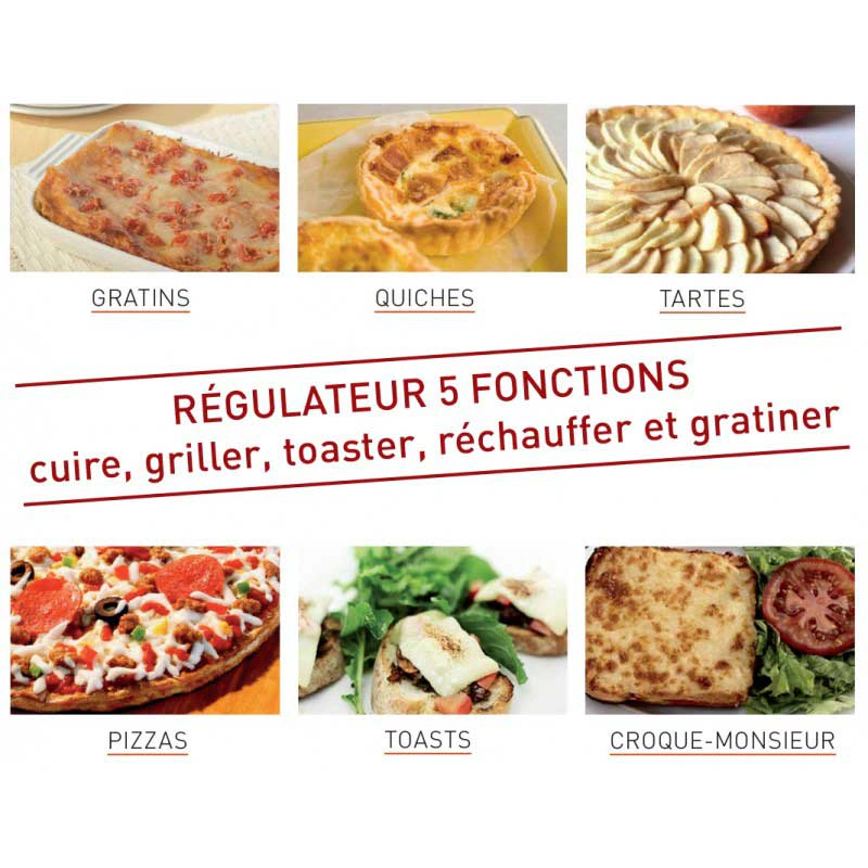 Toaster multifonctions avec régulateur + salamandre 2 étages - 4200 W