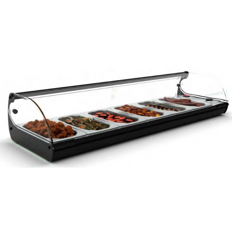 Vitrine bain-marie à poser 6 GN1/3