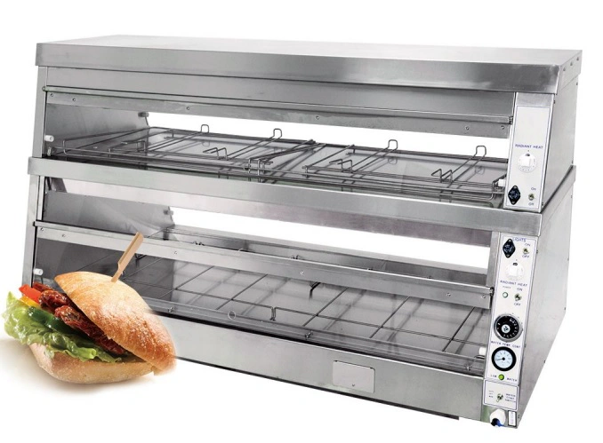Vitrine chaude pour hamburger 2 niveaux