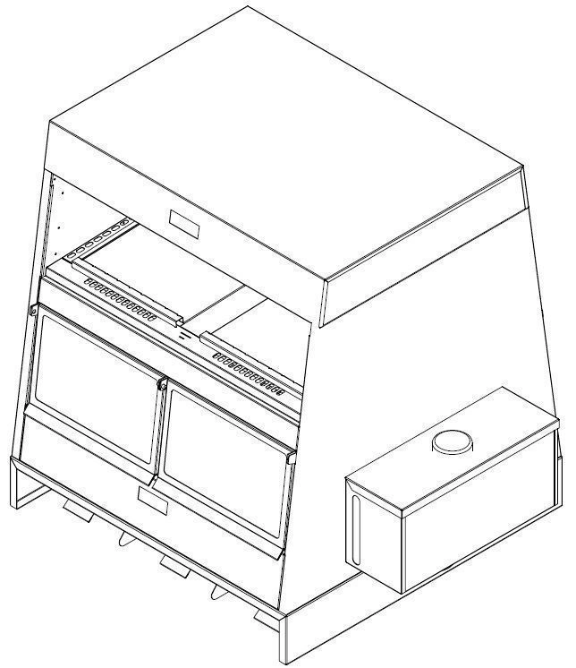 Vitrine chaude tranversante 8 portes VIZU