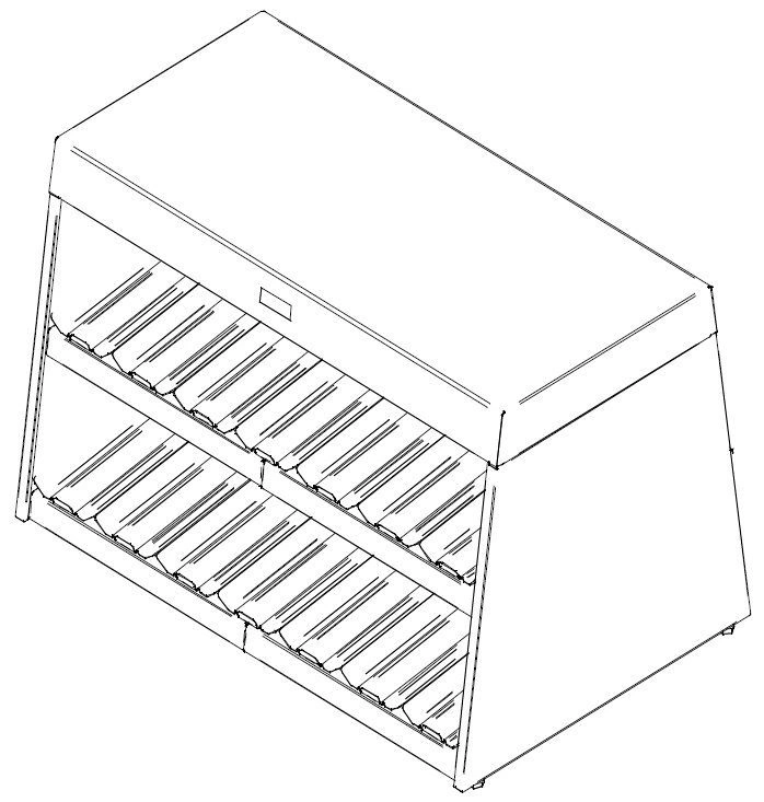 Vitrine chauffante 2 niveaux VIZU