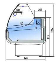 Vitrine Modulaire serie 9 verre bombe 1 porte