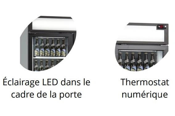Vitrine réfrigérée 3 portes avec caisson - 825L