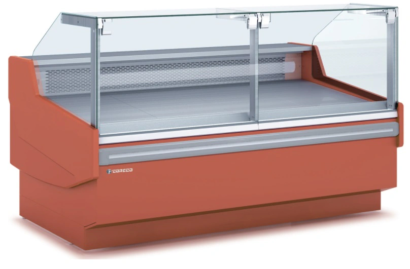 Vitrine refrigeree avec vitre relevable